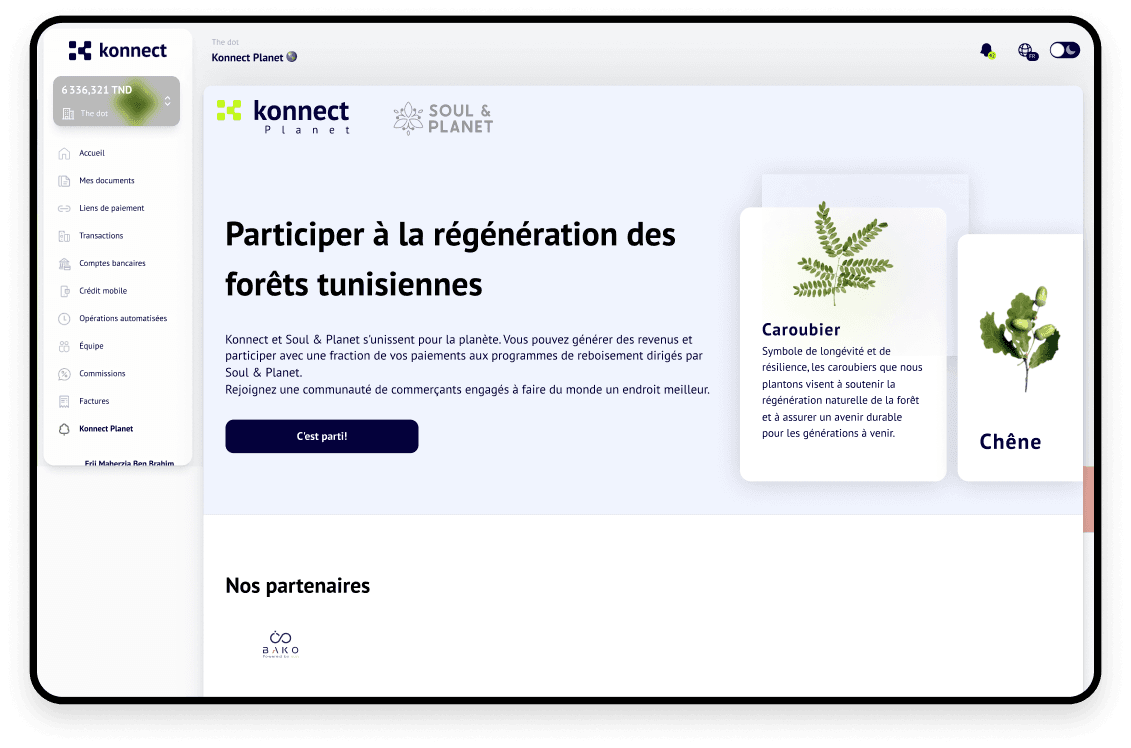 Konnect Dashboard Image French