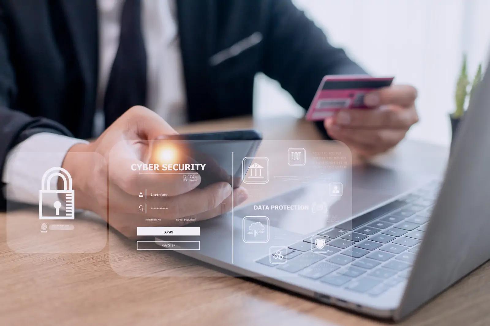 personne effectuant un paiement en ligne sécurisé personne effectuant un paiement en ligne sécurisé